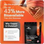 Zinc Bisglycinate 25mg with Copper - 6 Months Supply
