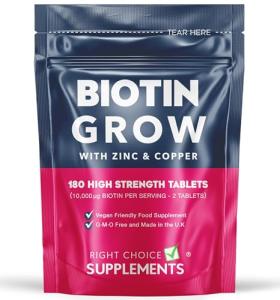 Biotin Hair Growth Tablets with Zinc & Copper