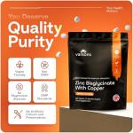 Zinc Bisglycinate 25mg with Copper - 6 Months Supply