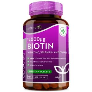 High Strength Biotin 12,000mcg with Zinc & Selenium