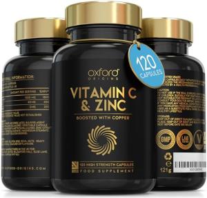 High Strength Vegan Vitamin C & Zinc Capsules