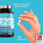 Vegan Zinc Tablets 40mg - 365 Count Supply