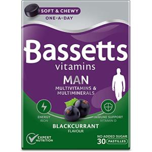 Bassetts Man Multivitamins Blackcurrant Gummy Pastilles