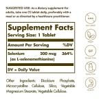 Solgar Selenium 200mg - Supports Healthy Hair & Nails