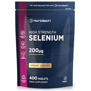 Selenium 200mcg Supplement – 400 Tablets, Vegan