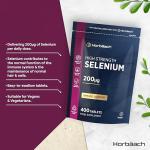 Selenium 200mcg Supplement – 400 Tablets, Vegan