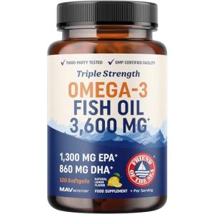 Triple Strength Omega 3 Fish Oil Softgels 120 Ct