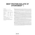 Bulk Beef Protein Isolate 97, Unflavoured 2.5kg
