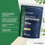 High Strength Artichoke Extract 1800mg – 180 Vegan Tablets