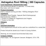 Astragalus Root 500mg - 360 Vegan Capsules