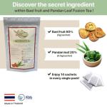 Caffeine-Free Bael Fruit and Pandan Leaf Tea