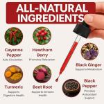 Cayenne Pepper Drops with Hawthorn, Turmeric & Ginger