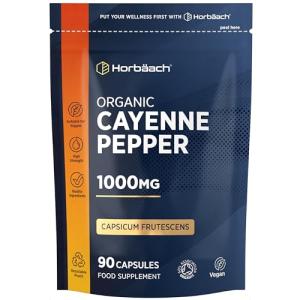 Organic Cayenne Pepper 1000mg - 90 Vegan Capsules