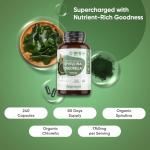 Organic Spirulina & Chlorella Capsules - 240 Count