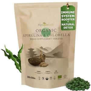 Organic Spirulina & Chlorella Tablets for Immunity