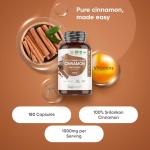 Organic Ceylon Cinnamon Capsules 1000mg, 180 Vegan