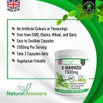 D-Mannose 1500mg Max Strength - 365 Veg Capsules