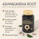 High Strength Organic Ashwagandha 1000mg Capsules