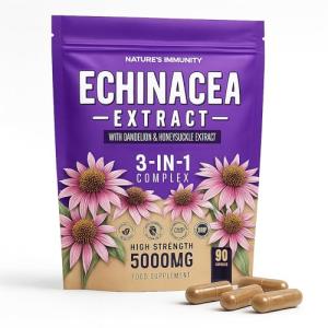 High Strength Echinacea Capsules with Dandelion & Honeysuckle
