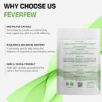 Bodygenix Feverfew 1000mg Capsules for Headache Relief