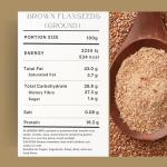 Organic Ground Brown Flaxseed - High Protein & Omega-3