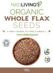 Organic Flax Seeds by NKD Living - 1kg