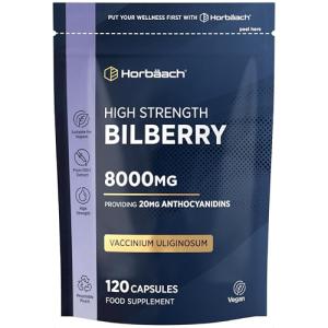 High Strength Bilberry Extract 8,000mg - 120 Capsules