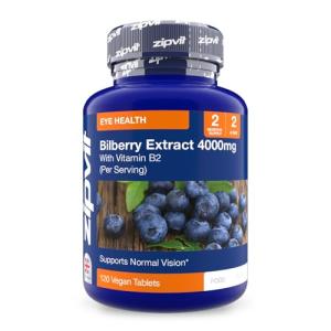 Zipvit Bilberry Extract 4000mg Eye Supplement, 120 Vegan Tablets