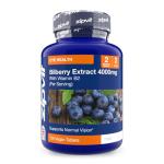 Zipvit Bilberry Extract 4000mg Eye Supplement, 120 Vegan Tablets