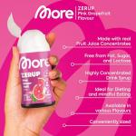 MORE Zerup Zero Calorie Pink Grapefruit Syrup