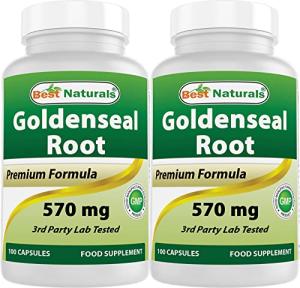 Goldenseal Root 570 mg Capsules - 100 Count