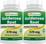 Goldenseal Root 570 mg Capsules - 100 Count