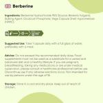 Berberine 500mg Capsules - 120 Vegan Capsules