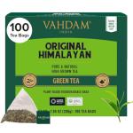 VAHDAM Himalayan Green Tea Bags - 100 Count