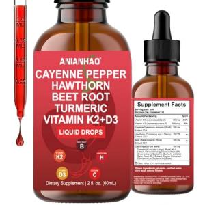Cayenne Pepper Liquid Drops with Vitamin D3 K2