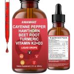 Cayenne Pepper Liquid Drops with Vitamin D3 K2