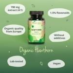 Organic Hawthorn Berry Capsules - 2800 mg Vegan
