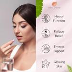 Organic Sea Kelp 500mg Vegan Thyroid Support Capsules