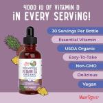 MaryRuth's Organic Vitamin D3 Liquid Drops, 4000 IU