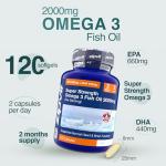 Omega 3 Fish Oil 2000mg for Heart and Brain