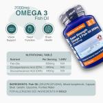 Omega 3 Fish Oil 2000mg for Heart and Brain