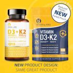 Vitamin D3 4000iu & K2 100ug Vegetarian Tablets