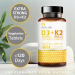 Vitamin D3 4000iu & K2 100ug Vegetarian Tablets