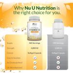 Vitamin D3 4000 IU Softgels - 365 Count