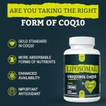 Vegan CoQ10 1000 mg Liposomal Antioxidant 60 Softgels