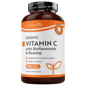 Vitamin C 1000mg with Rosehip - 180 Vegan Tablets