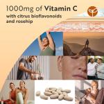 Vitamin C 1000mg with Rosehip - 180 Vegan Tablets