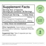 Double Wood Resveratrol 250 mg - 120 Capsules