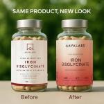 Natural Iron & Vitamin C Supplement - 120 Capsules