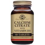 Solgar Calcium Citrate & Vitamin D3 Tablets - 60 Count